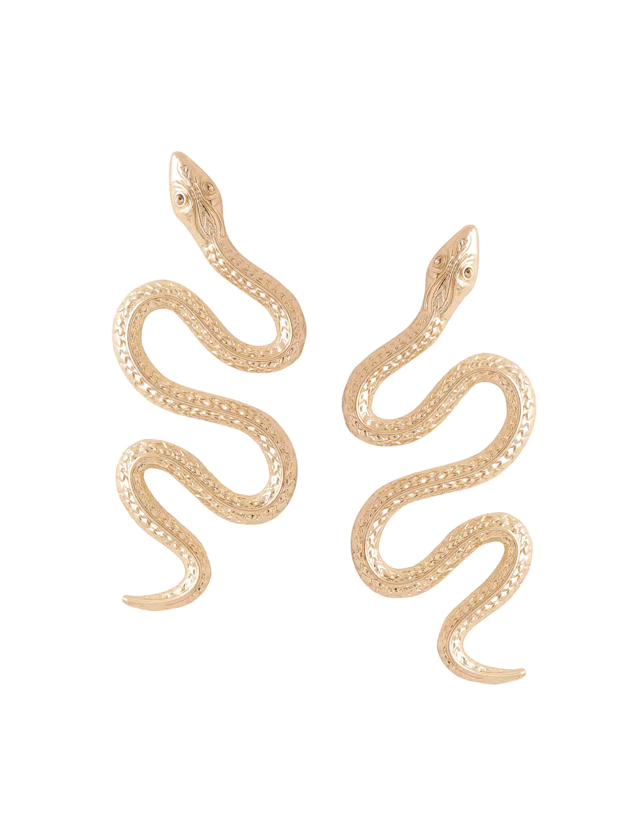 Ruby and Sapphire Double Headed Snake Earrings in 14 CT Yellow Gold –  Pretty Different Shop